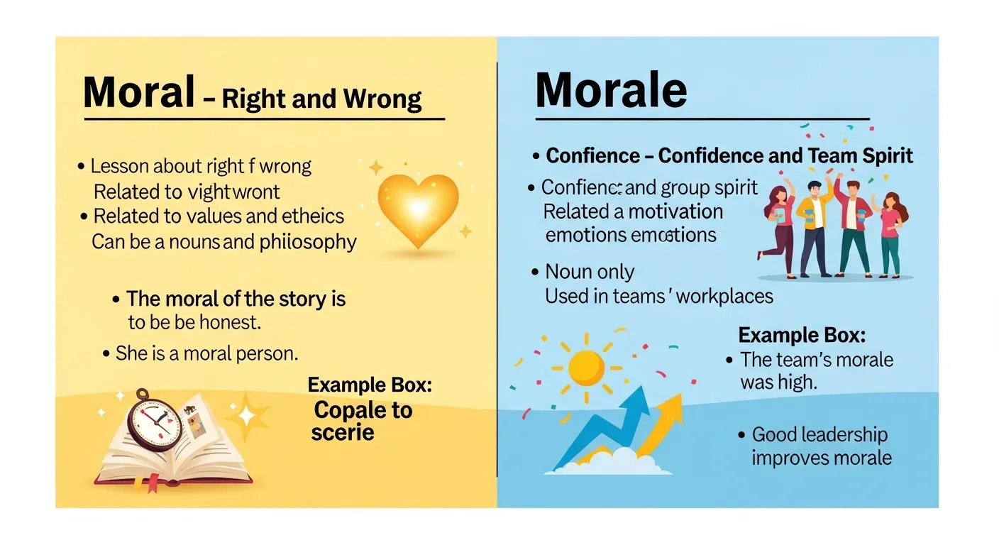 difference between moral and morale