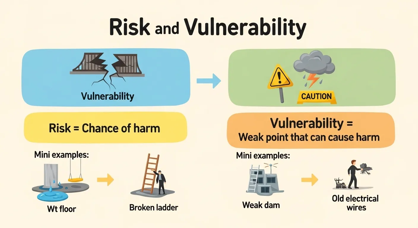 difference between risk and vulnerability