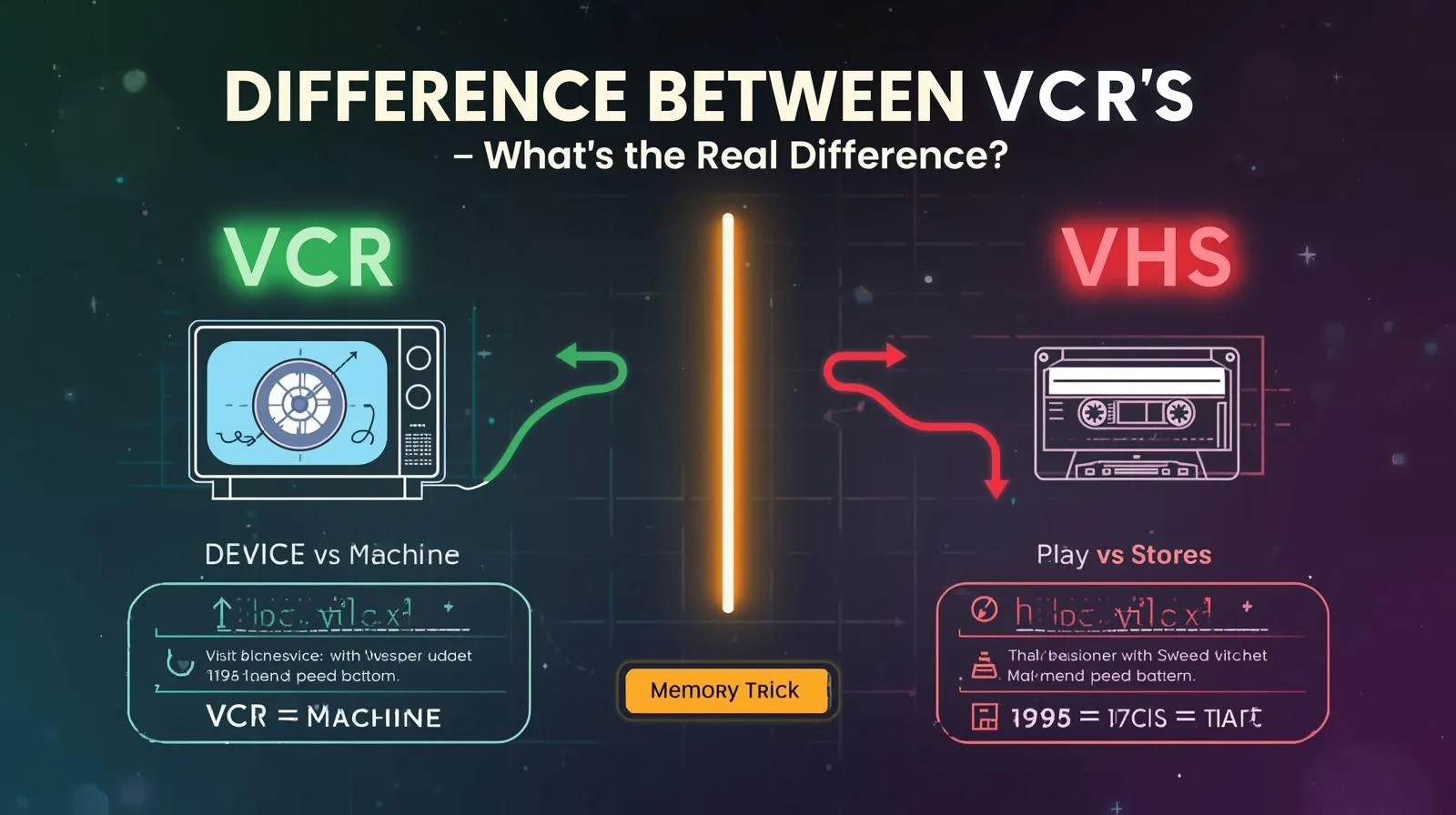 difference between vcr and vhs