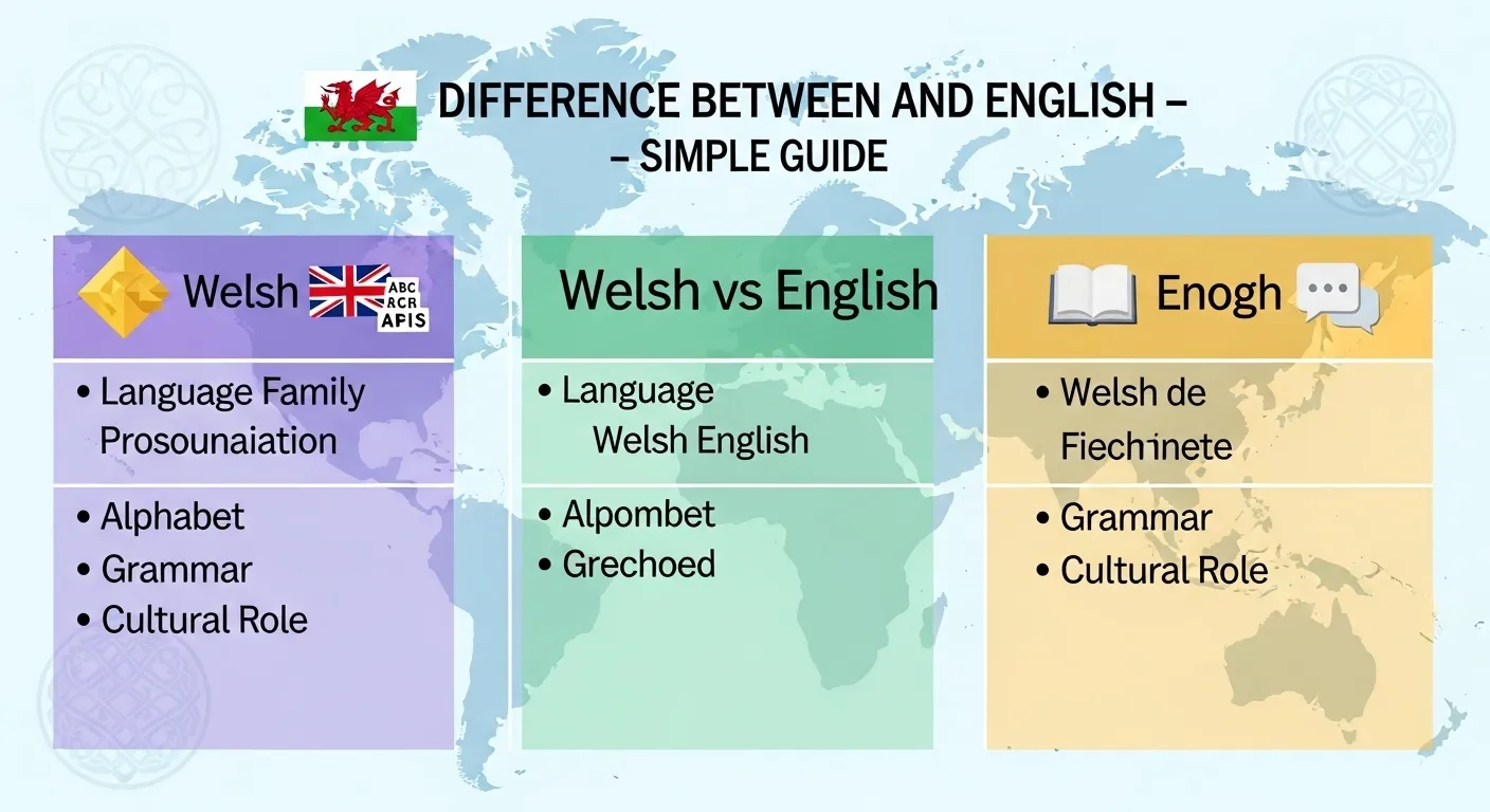 difference between welsh and english