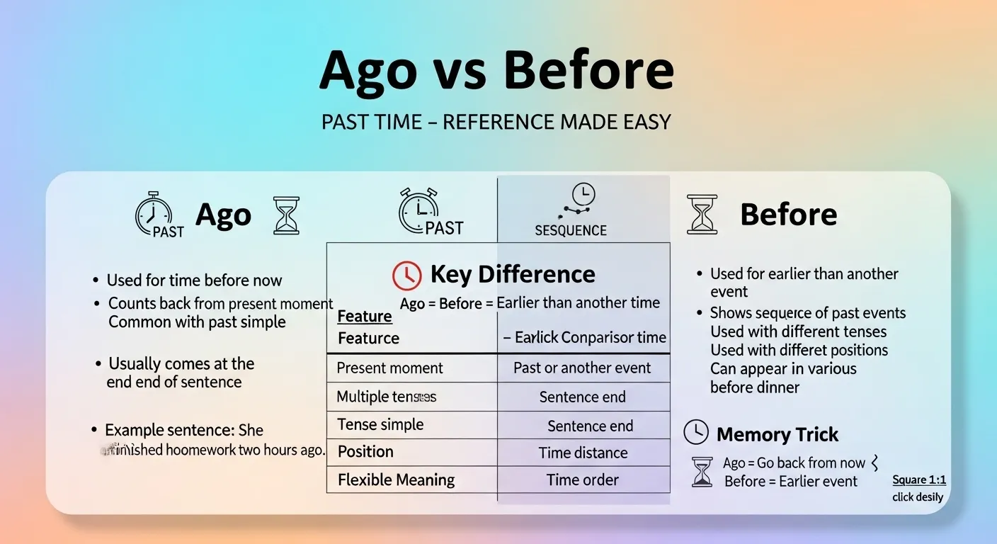 difference between ago and before