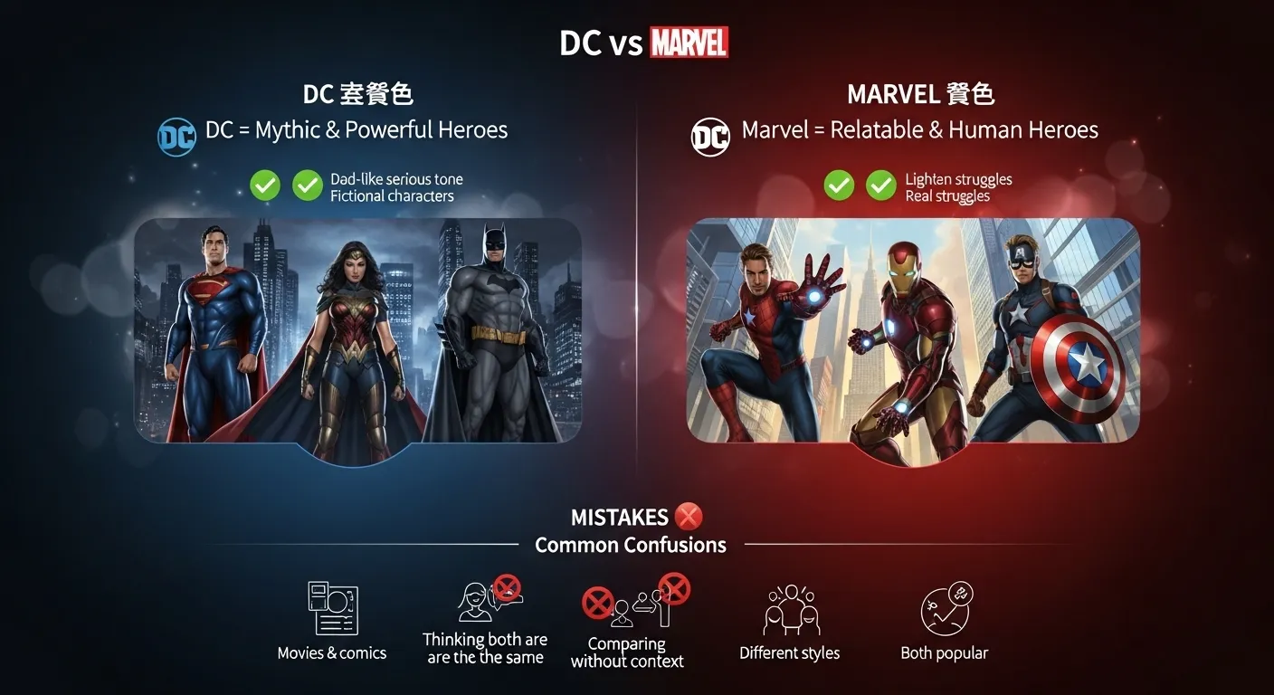 difference between dc and marvel