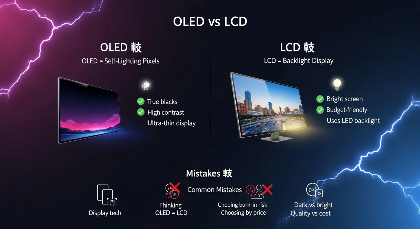 difference between oled and lcd
