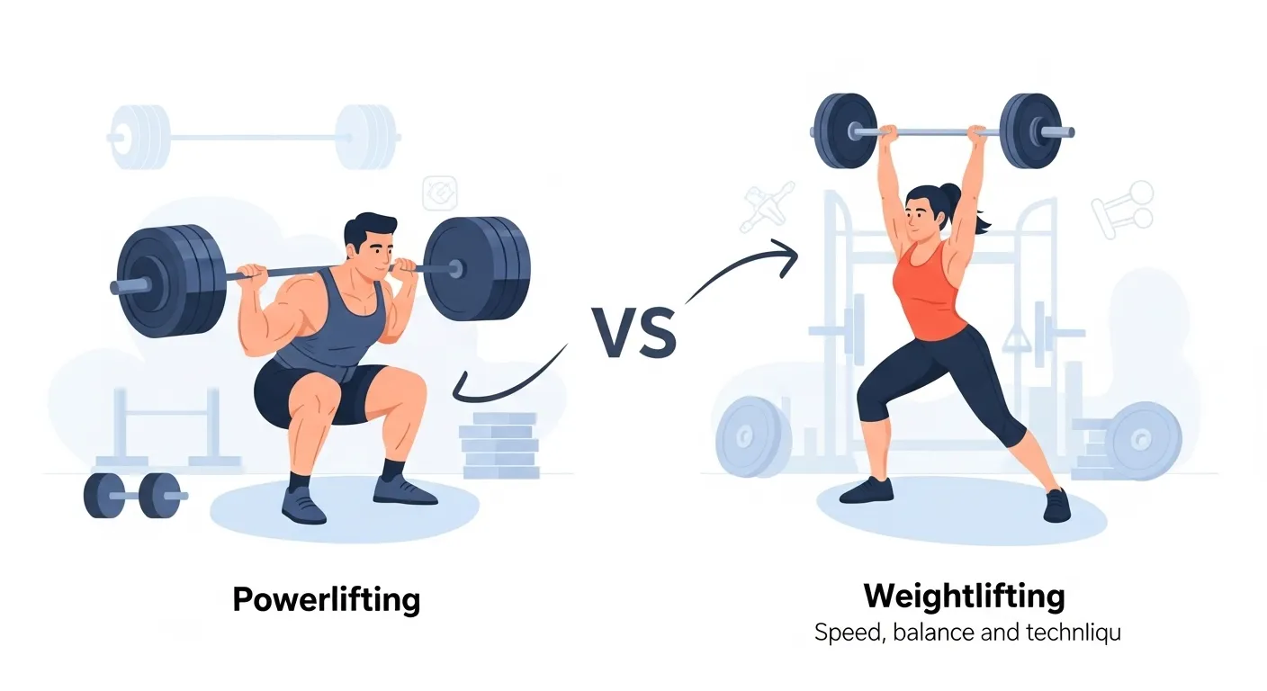 difference between powerlifting and weightlifting