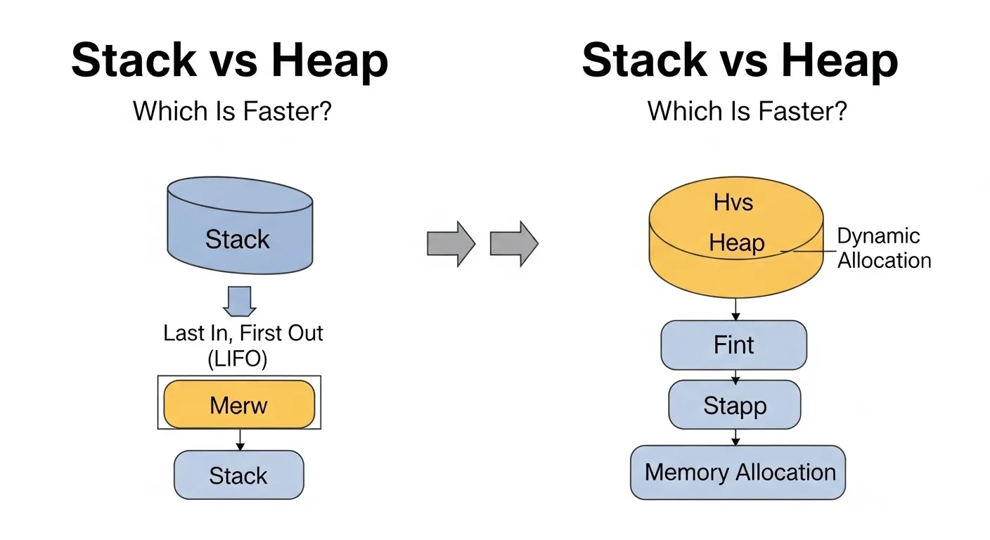 difference between stack and heap