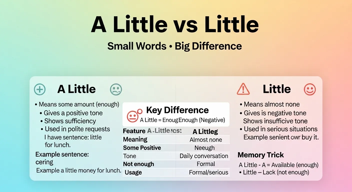 When to Use A Little vs Little