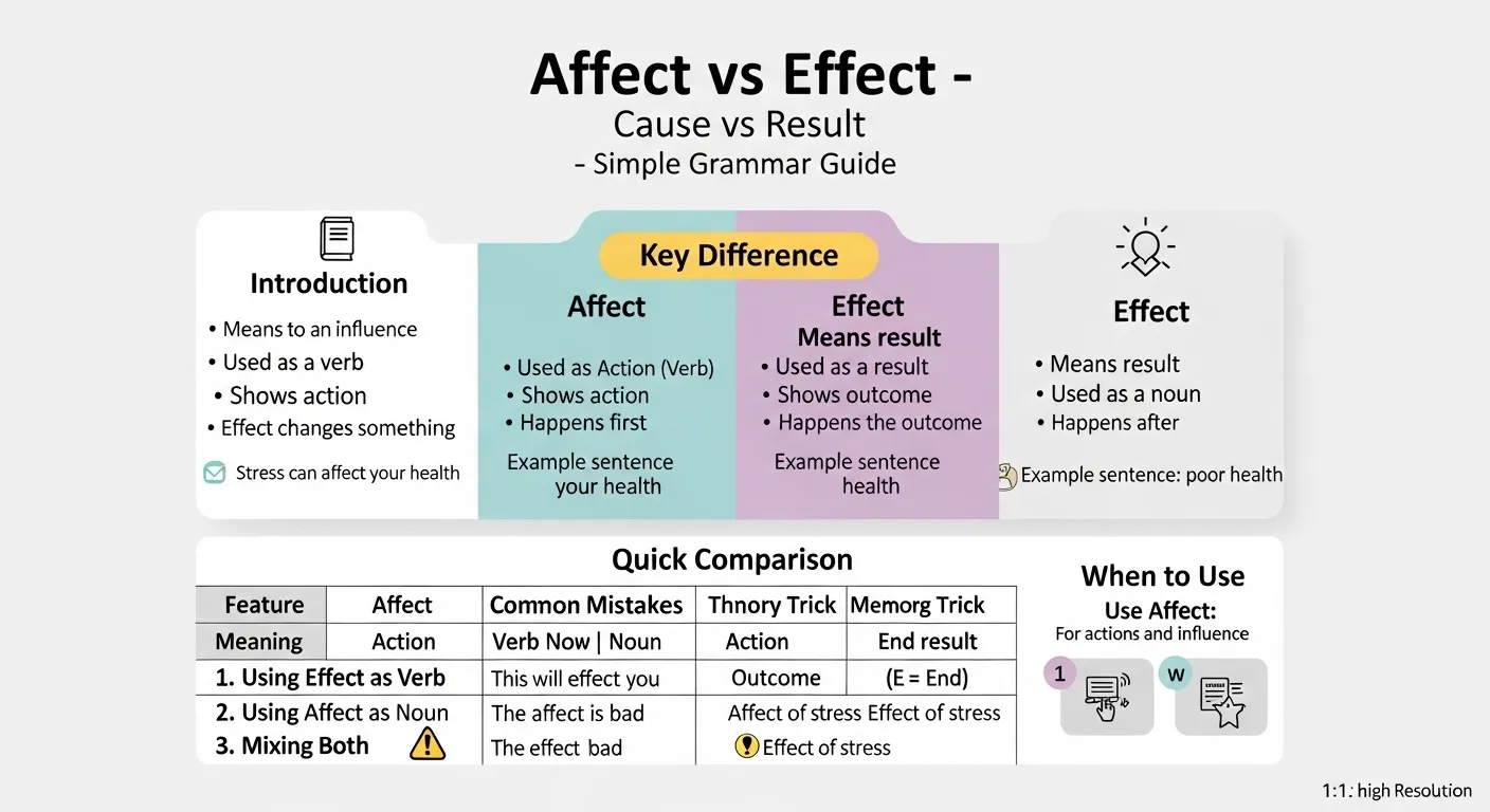 difference between affect and effect in simple words with examples