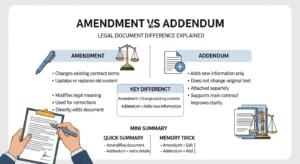 difference between amendment and addendum