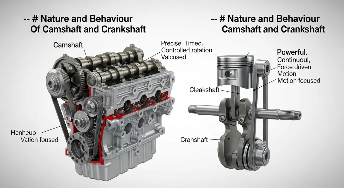 difference between camshaft and crankshaft
