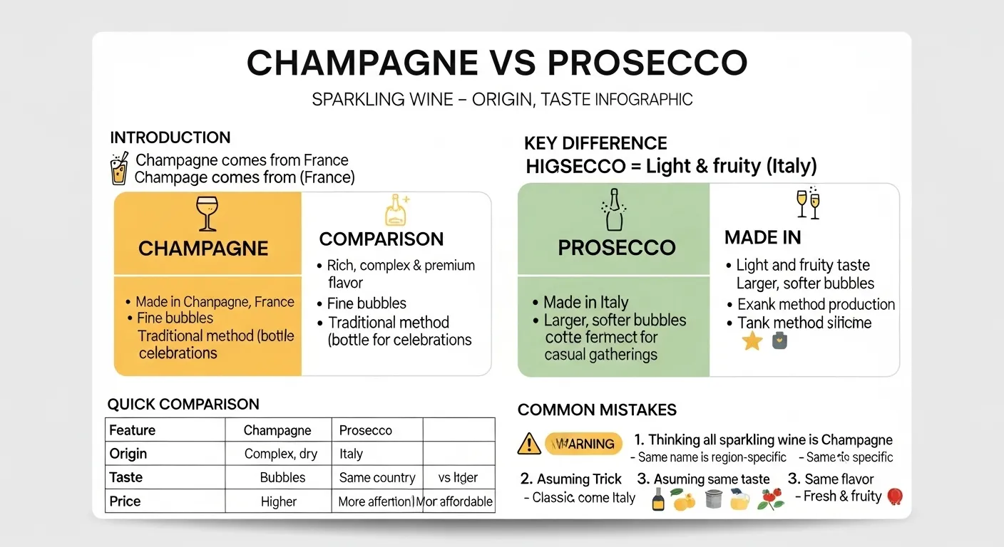 difference between champagne and prosecco
