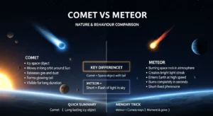 difference between comet and meteor
