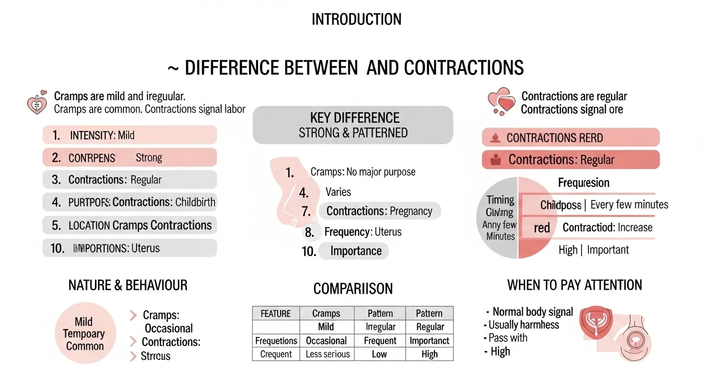 difference between cramps and contractions