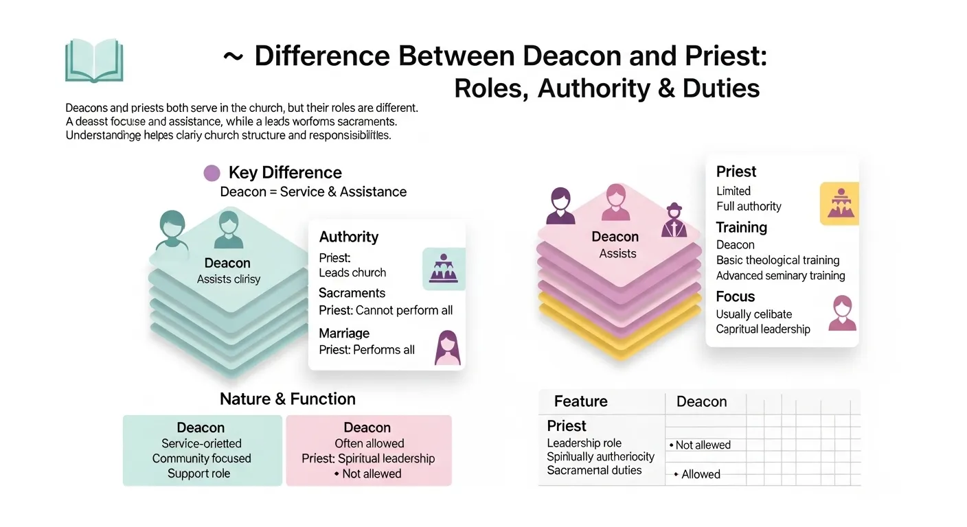 difference between deacon and priest