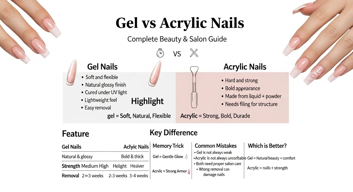 difference between gel and acrylic