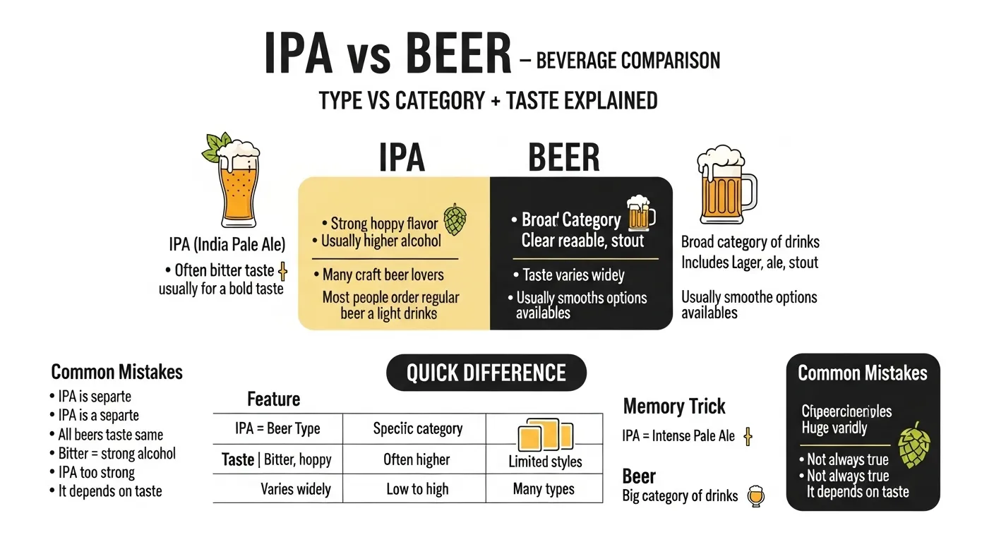 difference between ipa and beer