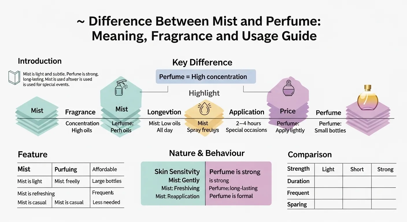difference between mist and perfume
