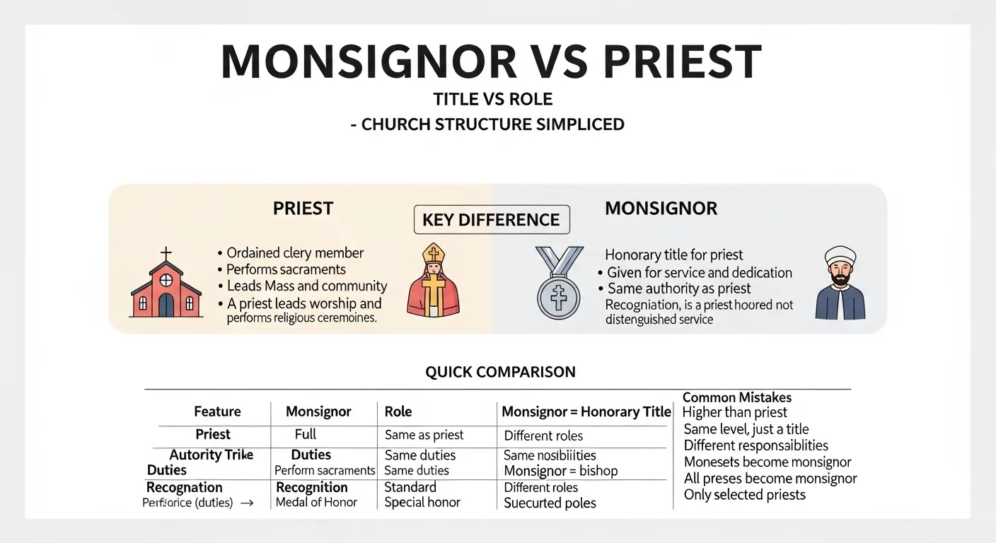 difference between monsignor and priest