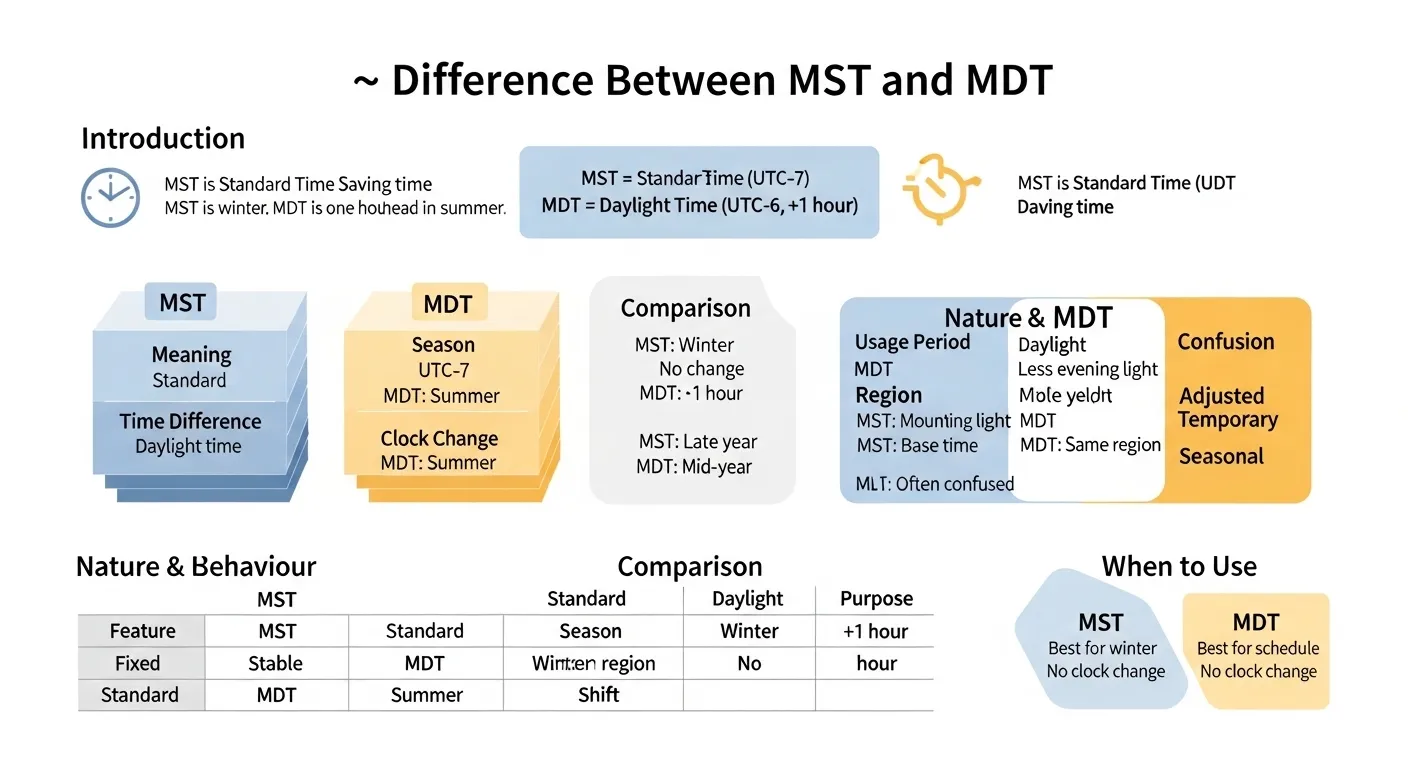 difference between mst and mdt
