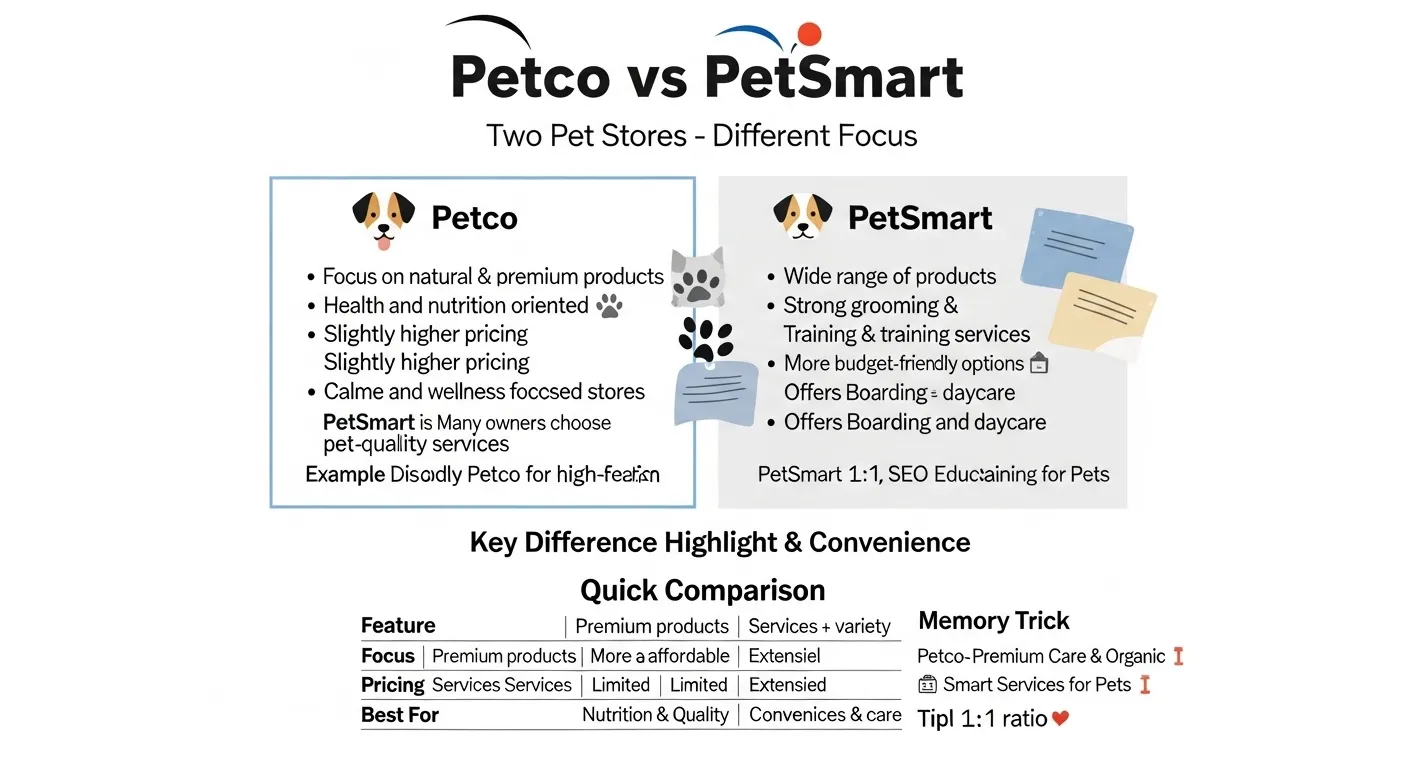 difference between petco and petsmart
