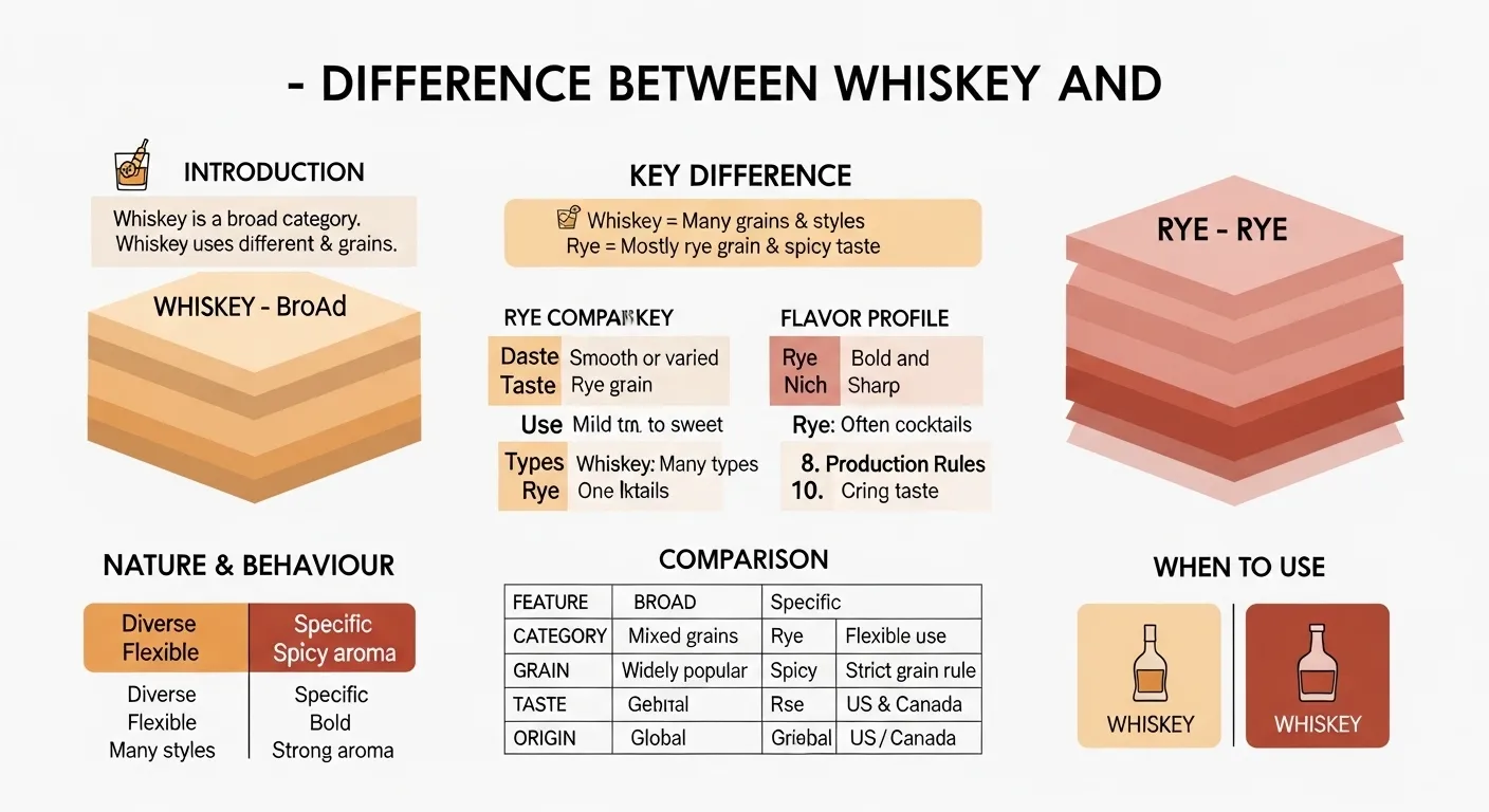 difference between whiskey and rye