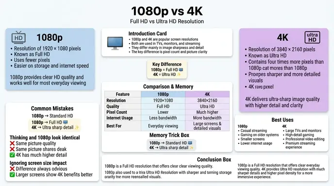 difference between 1080p and 4k