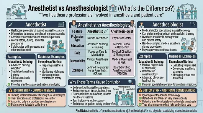 difference between anesthetist and anesthesiologist