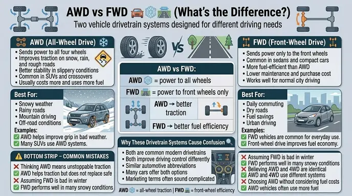 difference between awd and fwd