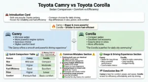 difference between camry and corolla