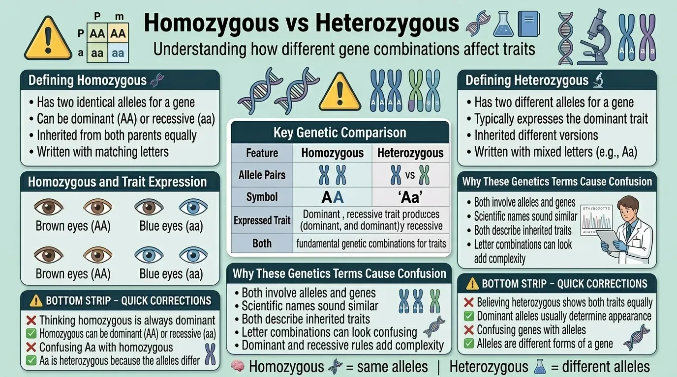 difference between homozygous and heterozygous