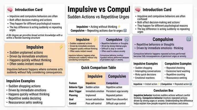 difference between impulsive and compulsive