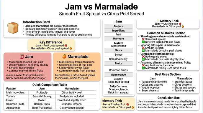 difference between jam and marmalade