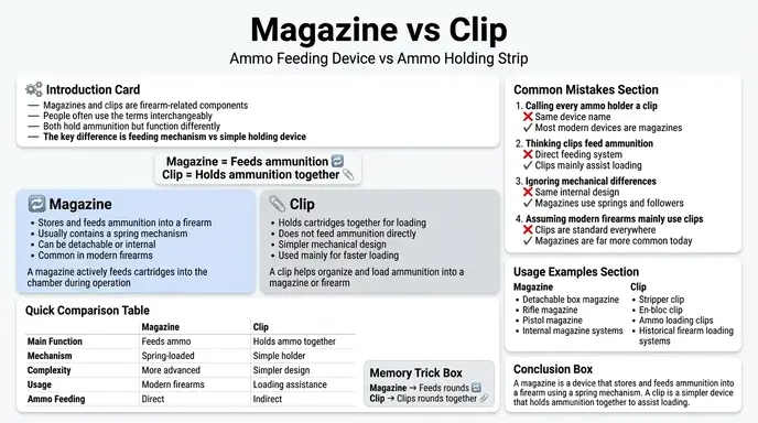 difference between magazine and clip