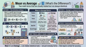 difference between mean and average