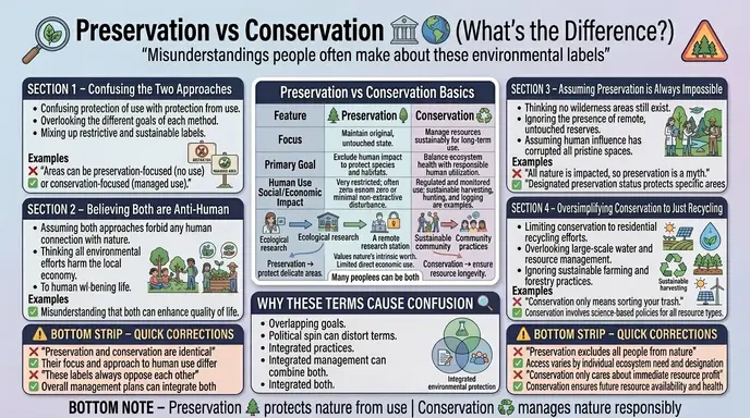 difference between preservation and conservation