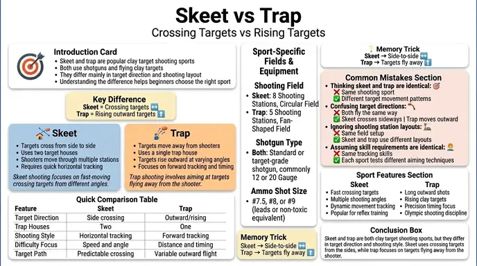 difference between skeet and trap