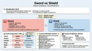 difference between sword and shield
