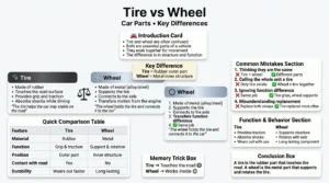 difference between tire and wheel