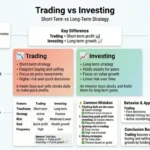 difference between trading and investing