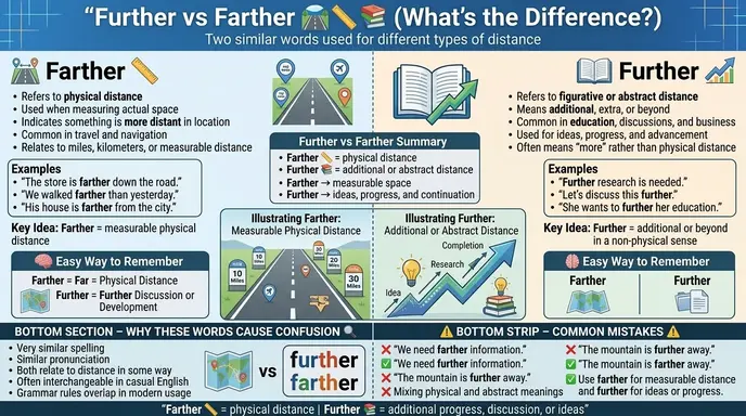 difference between Further vs farther
