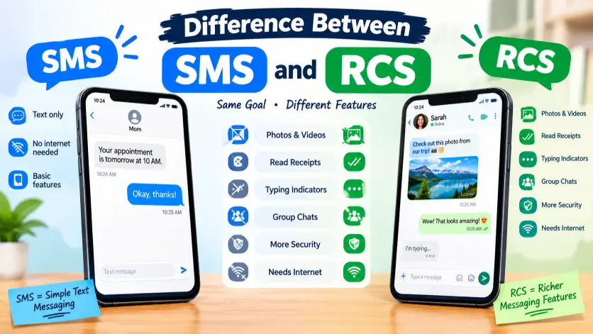 📱 Difference Between SMS and RCS